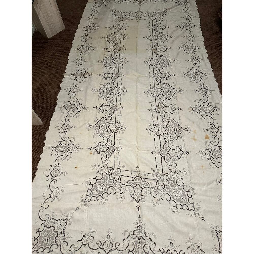 Vintage Rectangular Tablecloth - Picture 6 of 6